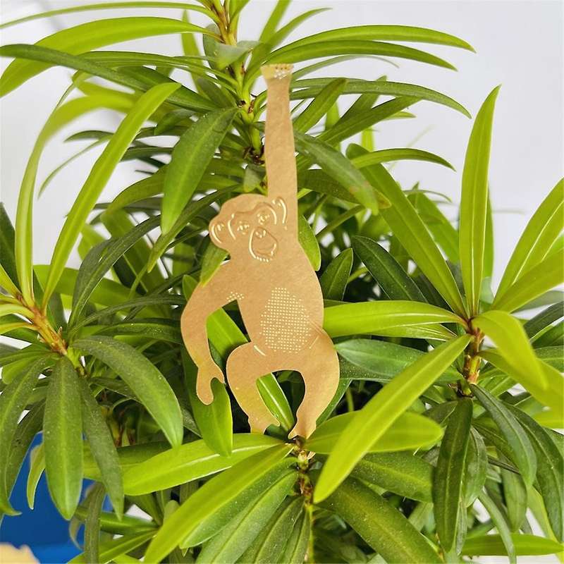 6Pcs Potted Plant Animal Decoration Simulation of Animals Metal Sculpture Ornaments Garden Garden P