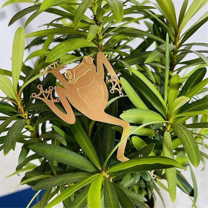 6Pcs Potted Plant Animal Decoration Simulation of Animals Metal Sculpture Ornaments Garden Garden P