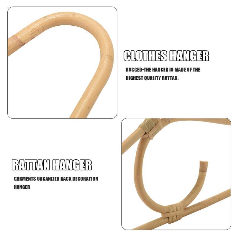 6pcs Rattan Clothes Hanger Nordic Style Kids Garments Organizer Rack Children Hanger Kids Hangers F