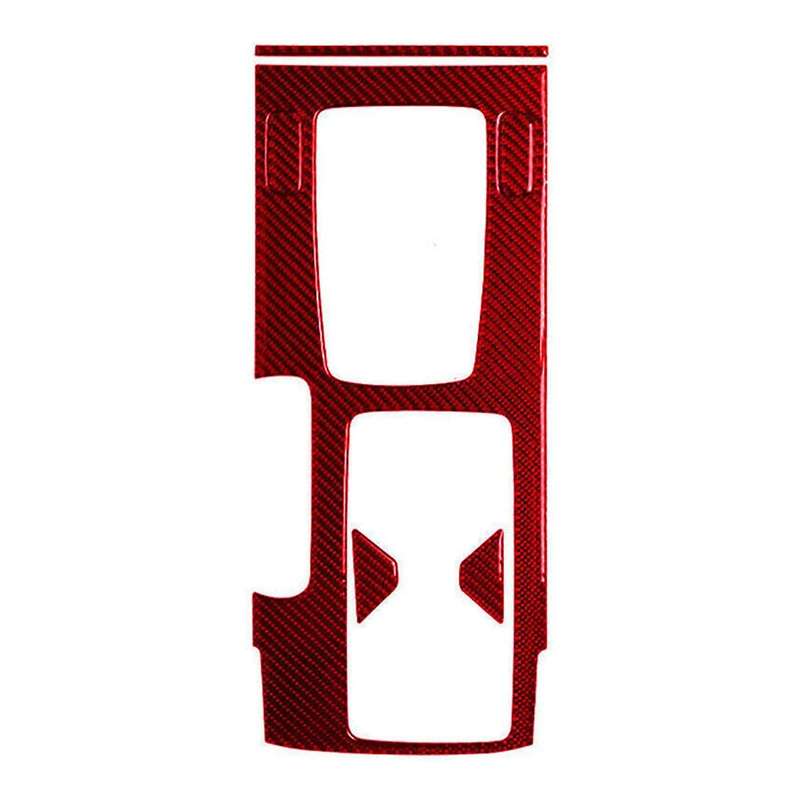 6Pcs Red Carbon Fiber Interior Gear Shift Cover Trim Set for Accord 2013-2017