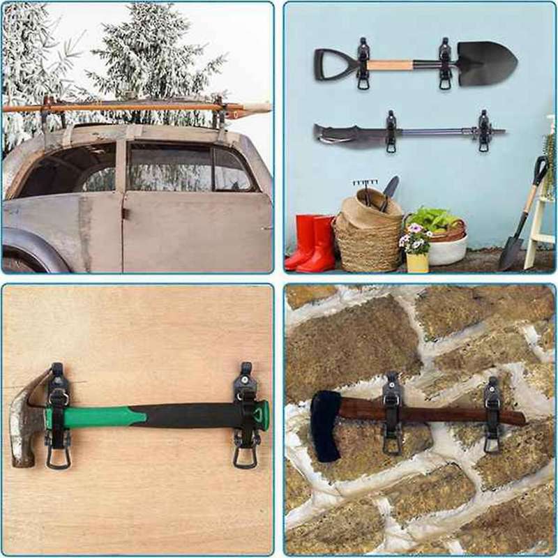 6pcs Shovel Mount for Roof Rack, Metal Wall Mounting Kit, Shovel Holder Clamp Wall Mount Kit Car Acc
