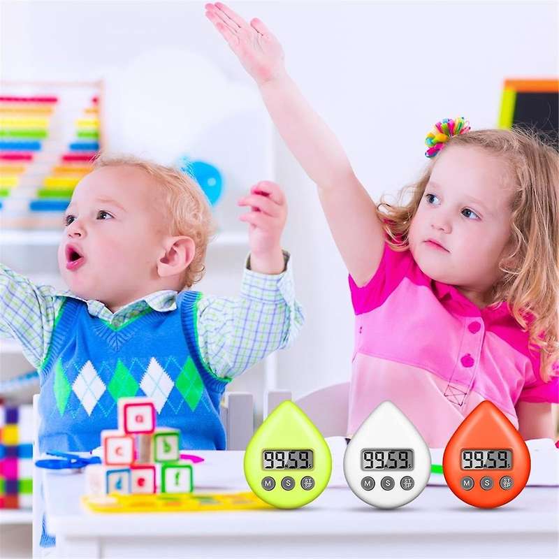 6pcs Shower Timer for Adults Kids,digital Waterproof Kitchen Timer Magnetic Small Shower Clock Alarm