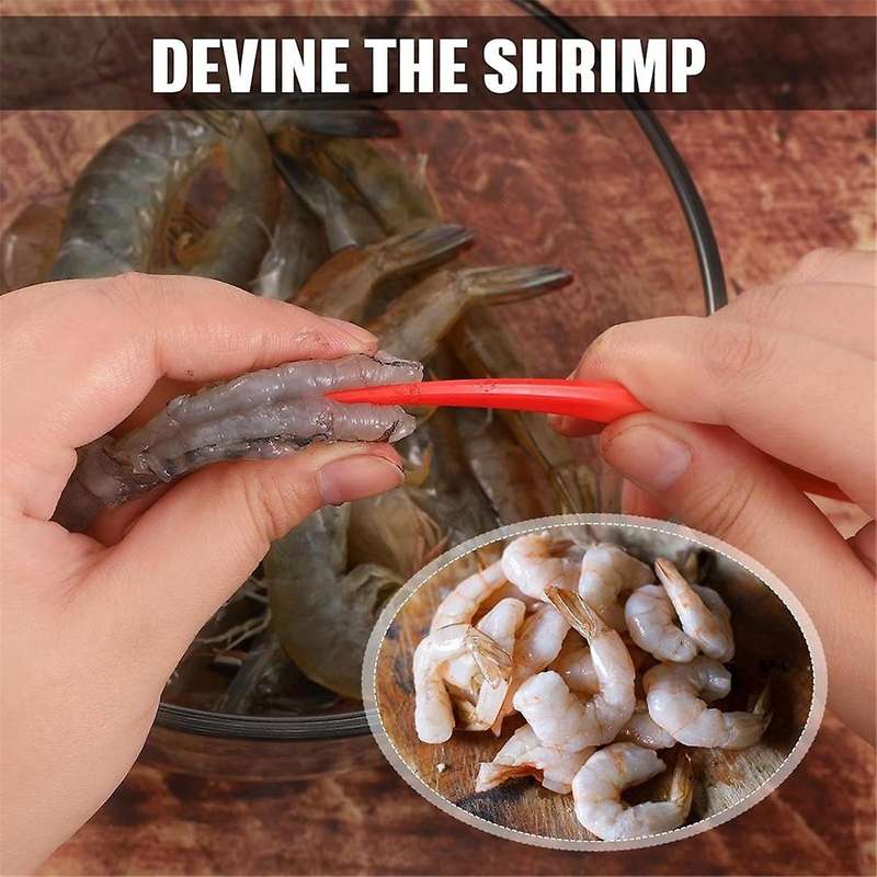 6Pcs Shrimp Peeler Plastic Shrimp Deveiner Tool Shrimp Cleaner for Kitchen Shrimp Deveining Peel Too