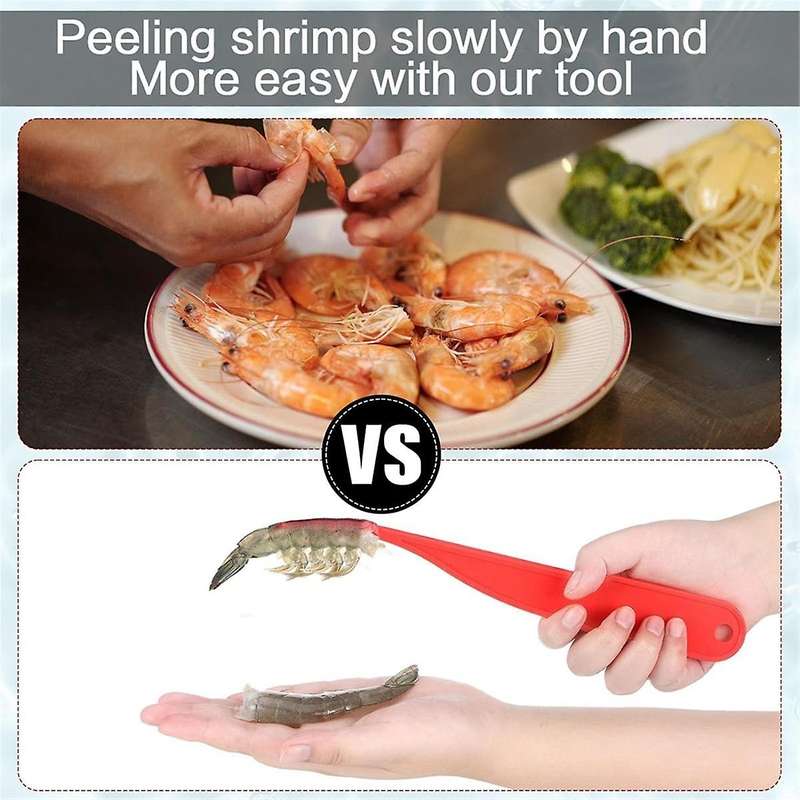 6Pcs Shrimp Peeler Plastic Shrimp Deveiner Tool Shrimp Cleaner for Kitchen Shrimp Deveining Peel Too