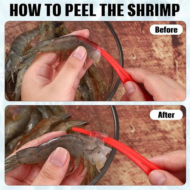 6Pcs Shrimp Peeler Plastic Shrimp Deveiner Tool Shrimp Cleaner for Kitchen Shrimp Deveining Peel Too