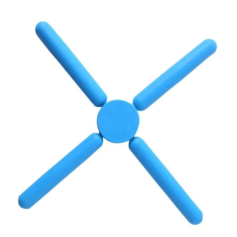 6pcs Silicone Heat Resistant Pads Foldable Non- Pot Pan Mat Holder Dining Table Placemat for Kitchen