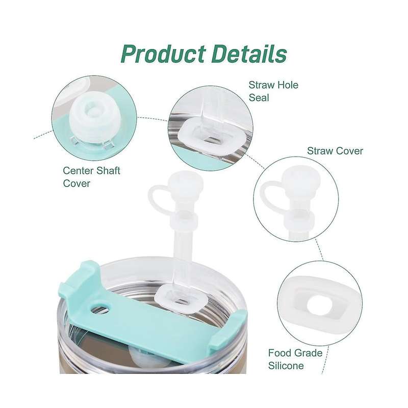 6PCS Silicone Spill Proof Stopper for 1.0 40/30/20 Oz, Leakproof Silicone Seal Kit for Spill Stopper
