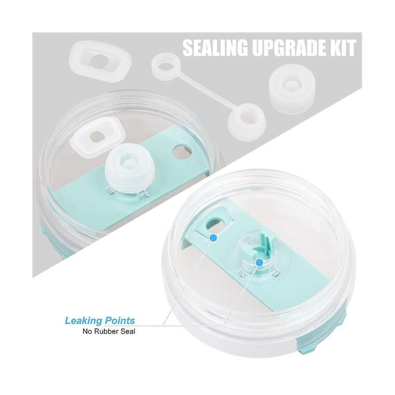 6PCS Silicone Spill Proof Stopper for 1.0 40/30/20 Oz, Leakproof Silicone Seal Kit for Spill Stopper