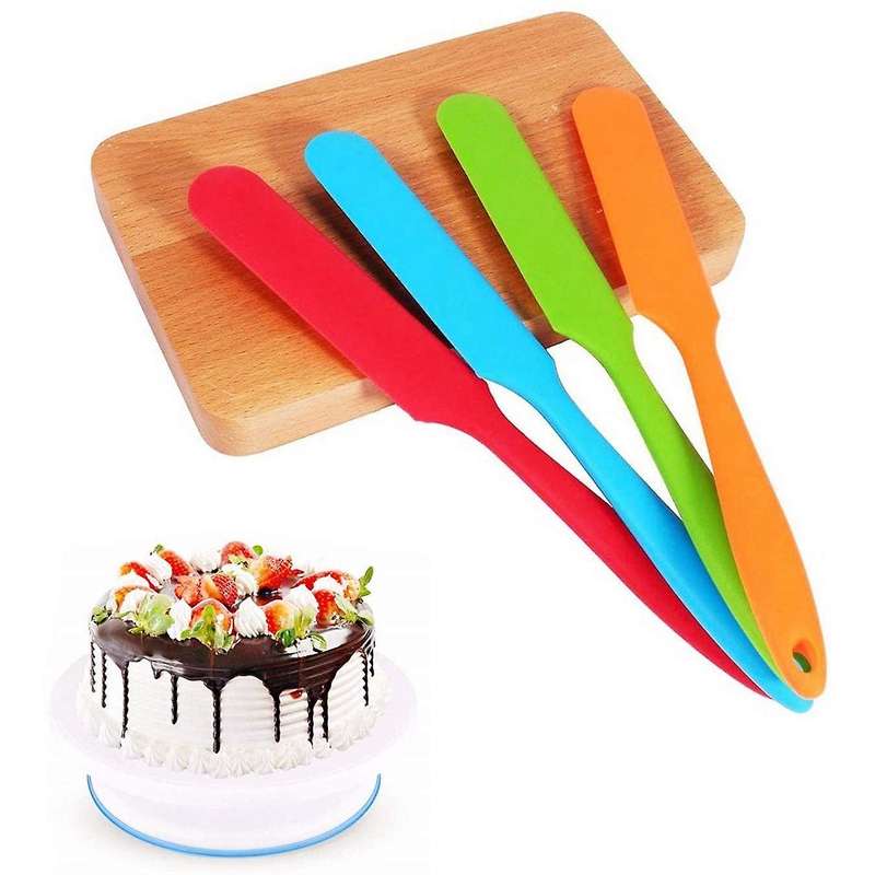 6Pcs Silicone Spatula Set, Heat-Resistant Non-Stick Flexible Spatula Rubber Butter Cake Cream Spatul