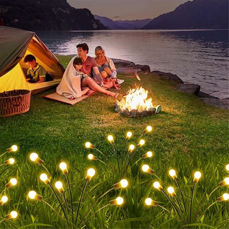 6pcs Solar Firefly Lights, Garden Lights, Outdoor Waterproof Lawn Lights, Garden Landscape Decoratio