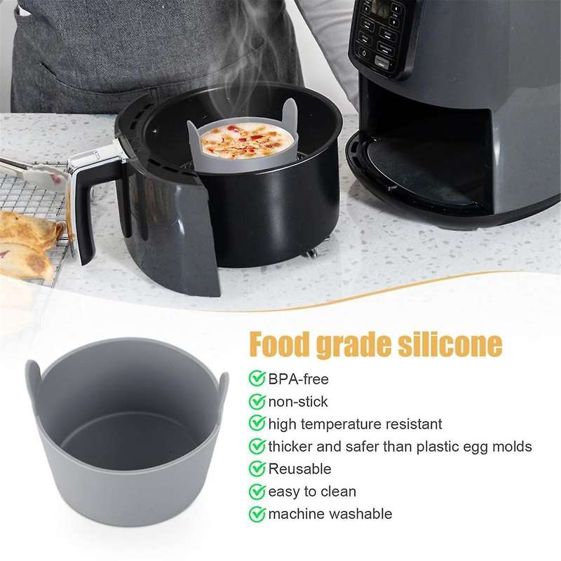 6pcs Silicone Egg Mold for Air Fryer Non Stick Silicone Ramekins for Air Fryer Egg Cup for Baking Co