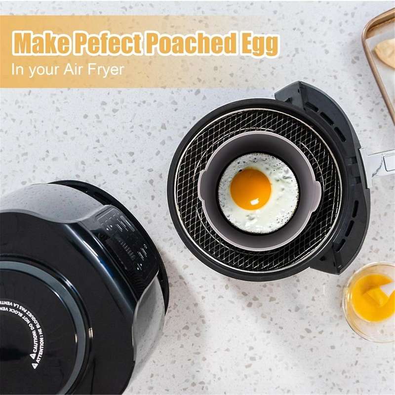 6pcs Silicone Egg Mold for Air Fryer Non Stick Silicone Ramekins for Air Fryer Egg Cup for Baking Co