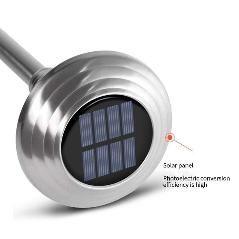 6Pcs Solar Pathway Lights Outdoor Glass Stainless Steel Outside Lights, 10 Lumens LEDWaterproof Sol