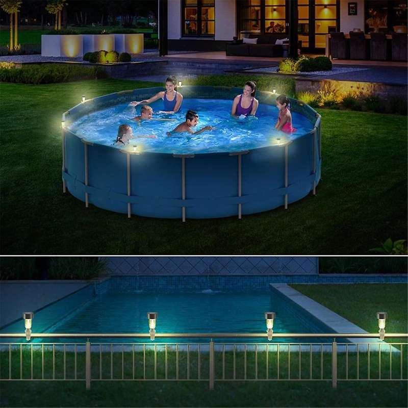 6PCS Solar Pool Light Waterproof LED for Swimming Pool Outdoor Pool Fence Decorative Accessories