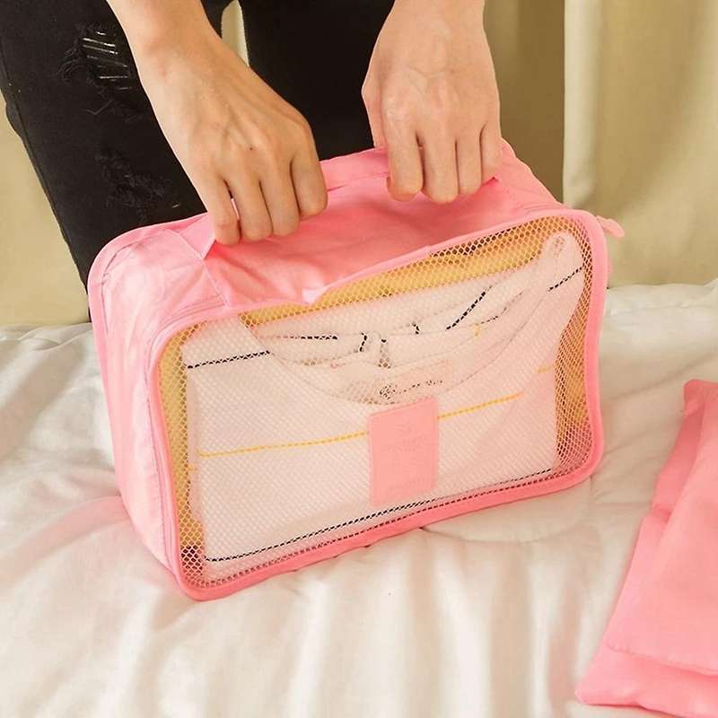 6PCS Travel Storage Bag Set for Clothes Tidy Organizer Wardrobe Suitcase Pouch Travel Organizer Bag
