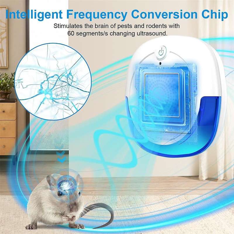 6PCS Ultrasonic Repeller, Indoor Mosquito Repellent for Rodent, Roach, Mouse, Bugs,Spider for House