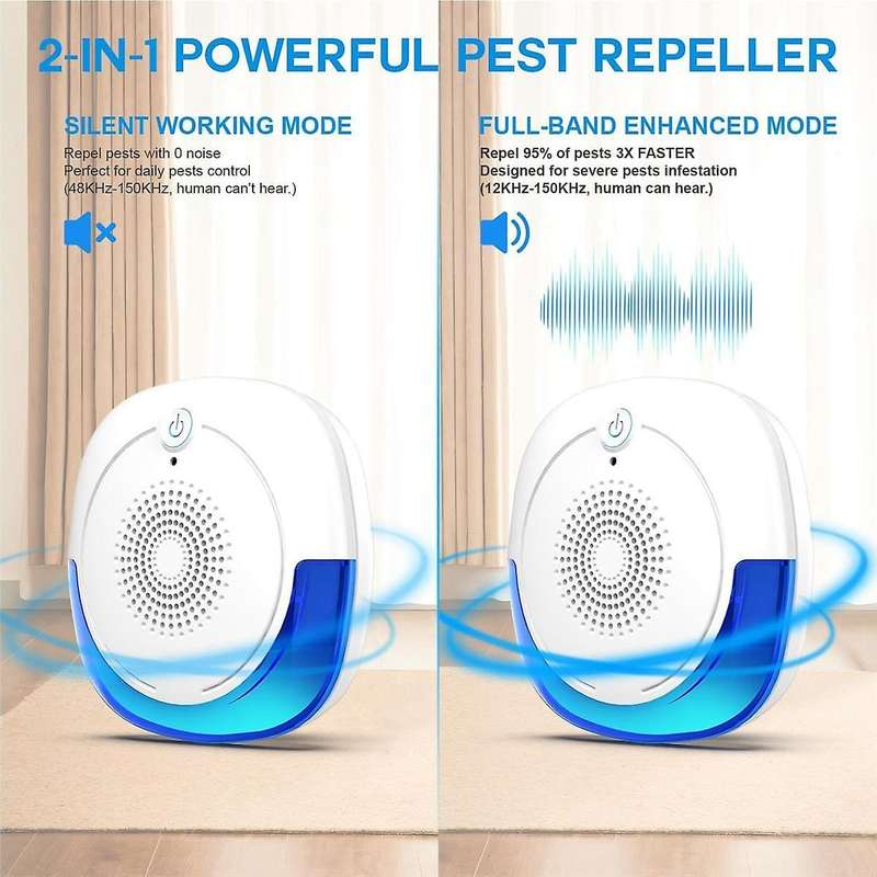 6PCS Ultrasonic Repeller, Indoor Mosquito Repellent for Rodent, Roach, Mouse, Bugs,Spider for House