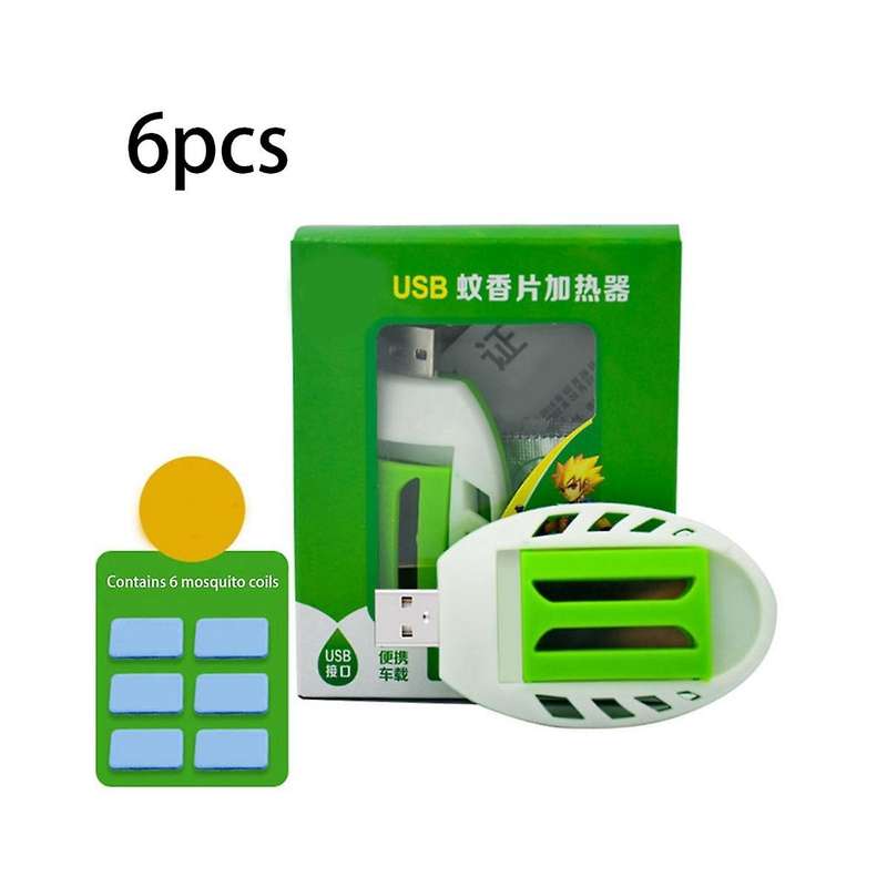 6pcs Usb Portable Mosquito Electric Fly Repellent Mosquito Repellent Incense Outdoor