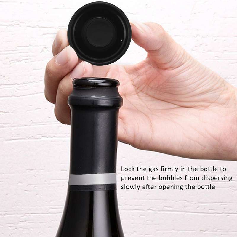 6pcs Vacuum Red Wine Bottle Cap Stopper Silicone Sealed Champagne Bottle Stopper Vacuum Freshness W