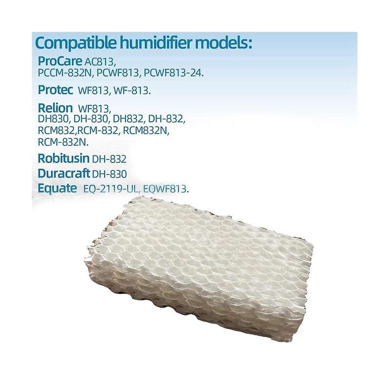 6pcs Wf813 Humidifier Filter Humidifier Wick Filter Replacement for Relion Wf813 Hc832 -830/dh830