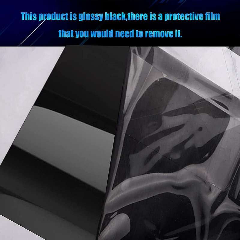 6pcs Window Pillar Posts Cover, for 2006-2011 Side Door Panel Trims, Glossy Black