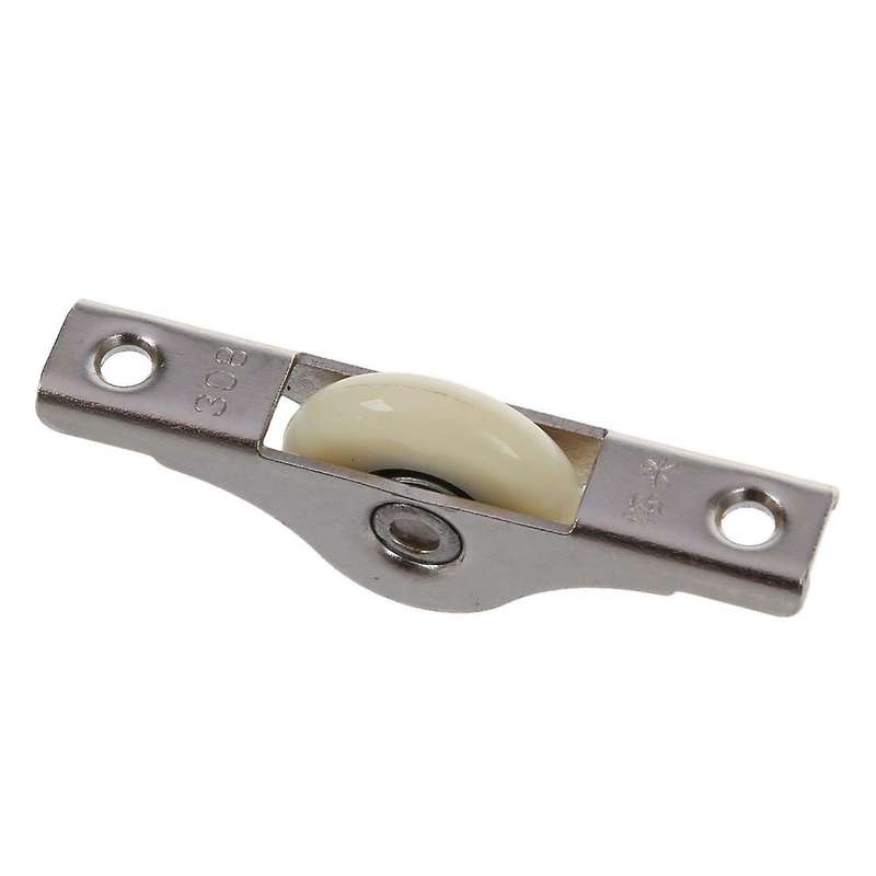 6PCS White Doors Single Nylon Sliding Roller Pulley Wheel 62mm Length