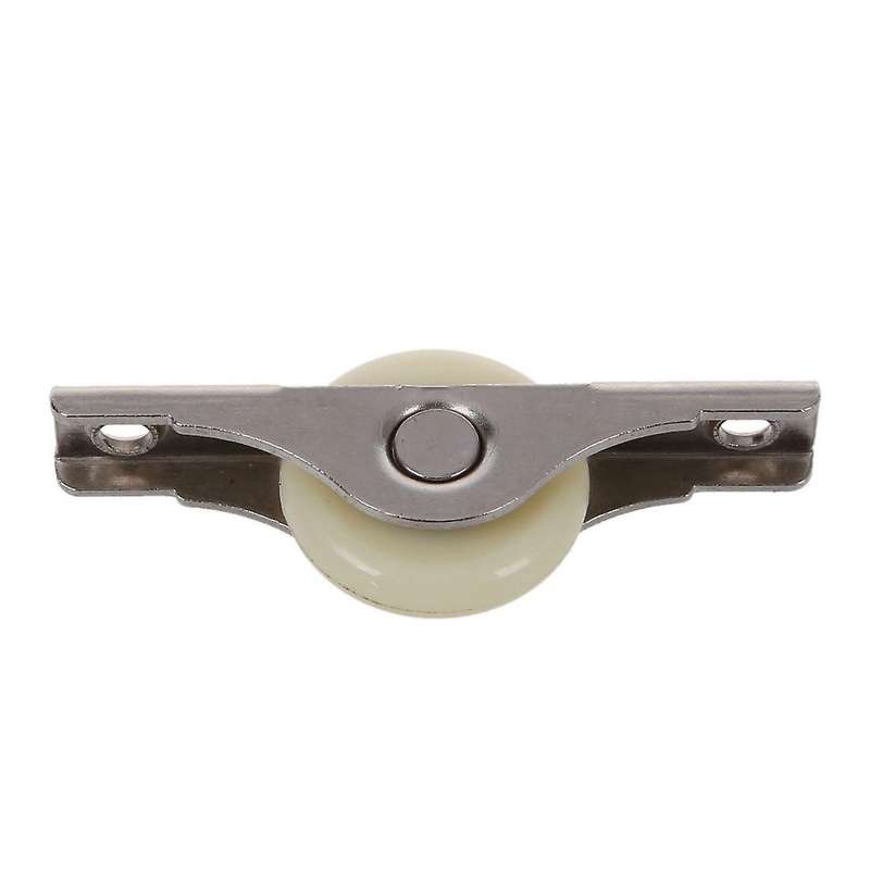 6PCS White Doors Single Nylon Sliding Roller Pulley Wheel 62mm Length