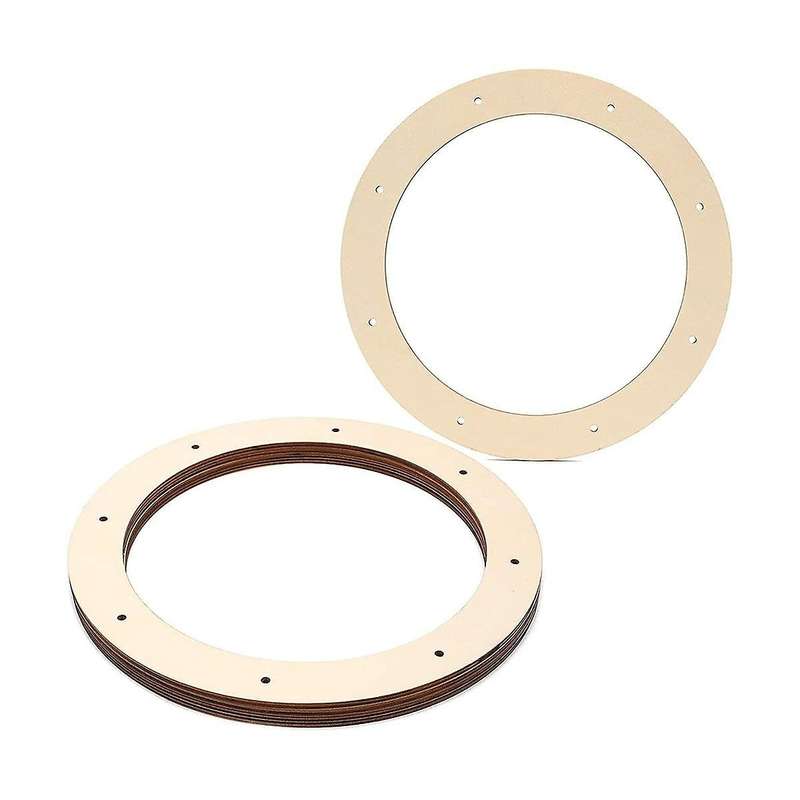 6pcs Wood Wreath Frame Crafts Diy Christmas 's Day Easter Holiday Wreath Wall Home Decor