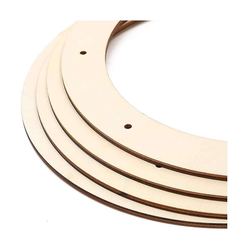 6pcs Wood Wreath Frame Crafts Diy Christmas 's Day Easter Holiday Wreath Wall Home Decor