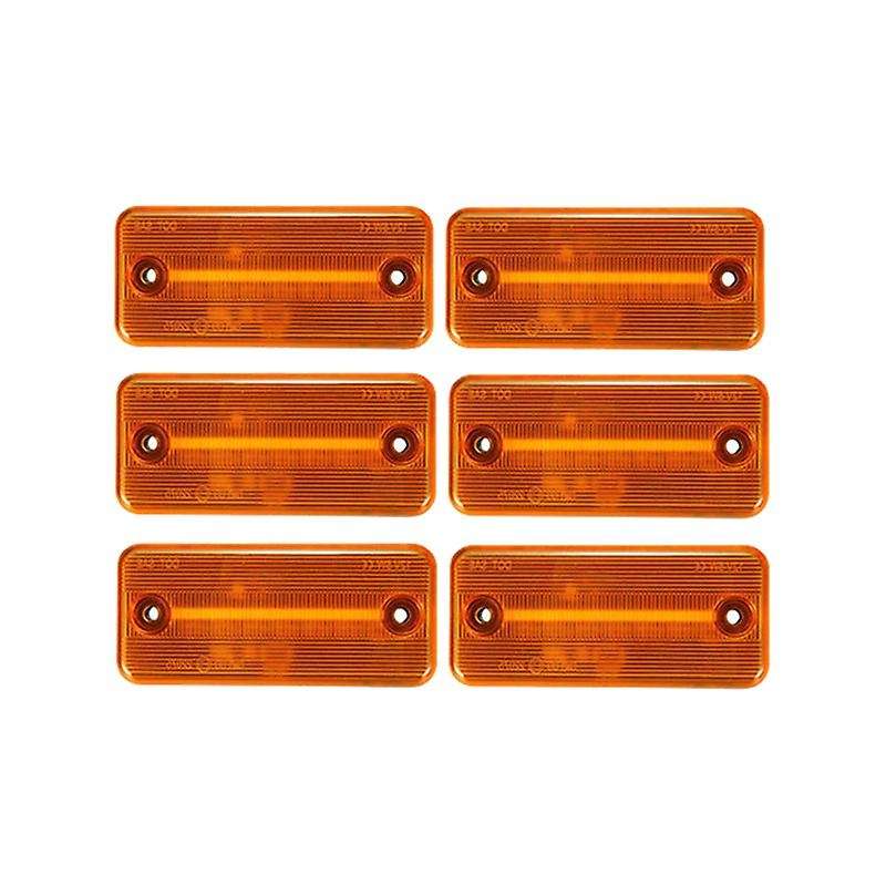 6Pcs Yellow Car LED Side Marker Light Turn Signal Light for Ducato Boxer Truck