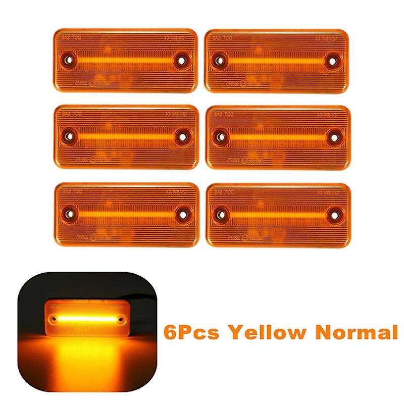 6Pcs Yellow Car LED Side Marker Light Turn Signal Light for Ducato Boxer Truck