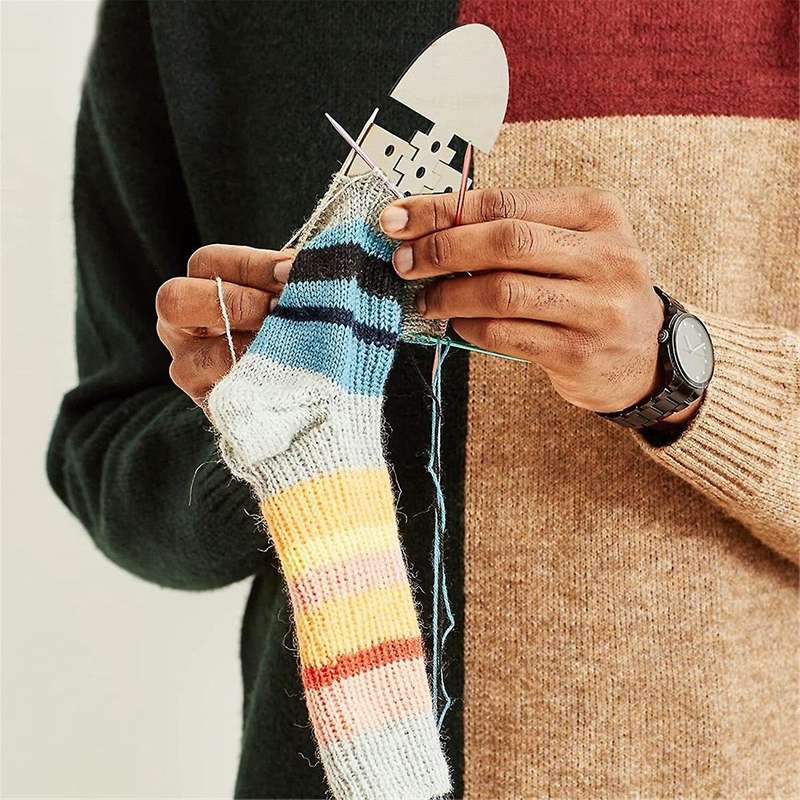 6Pcs Wooden Sock Blockers for Knitting,Adjustable Sock Blocker for Knit Blockers Knitting Crochet St