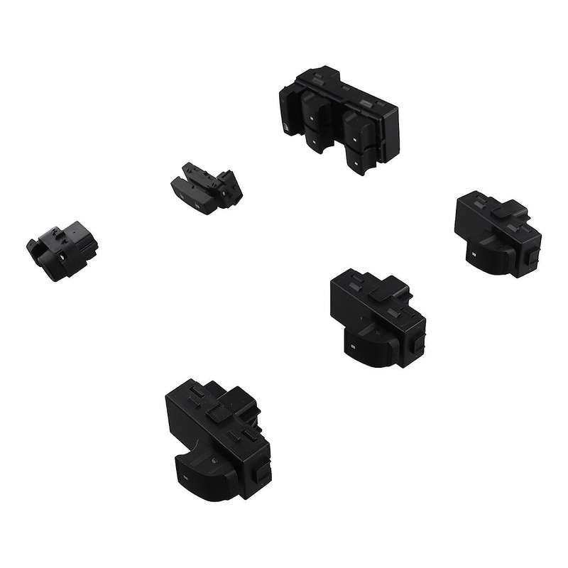 6Pcs/Set Front Left Right Power Window Lifter Button Door Lock Mirror Control Switch for