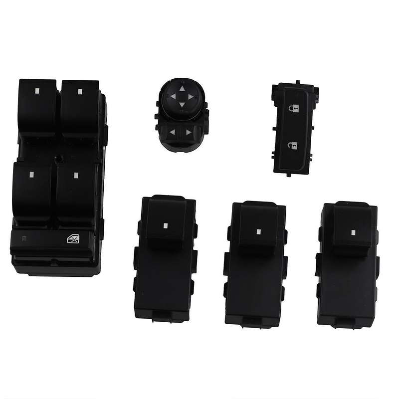 6Pcs/Set Front Left Right Power Window Lifter Button Door Lock Mirror Control Switch for