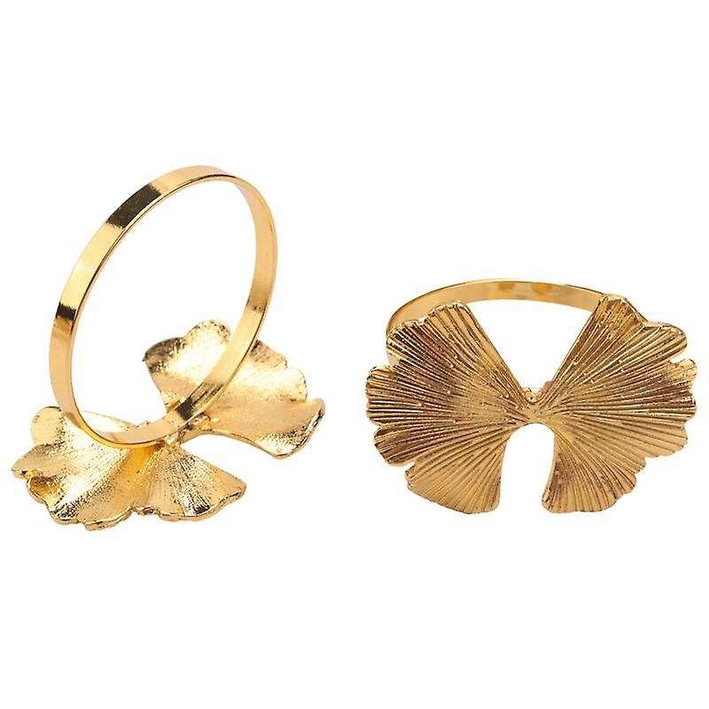 6pcs/lot Retro Ginkgo Leaf Napkin Buckle Napkin Ring, Suitable for Dinner Decoration Of Wedding Hot
