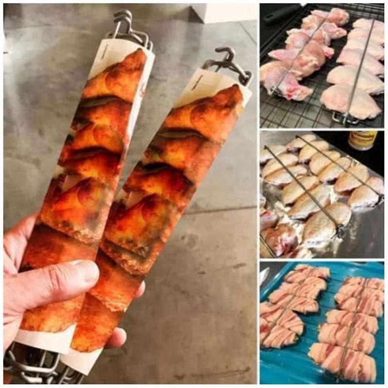 6-Piece Chicken Wing Grill, Track Rail Chicken Wing Grill, Chicken Wing Grill, Grill Tools