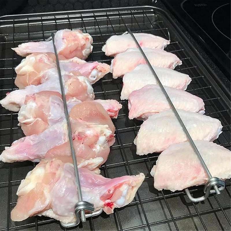 6-Piece Chicken Wing Grill, Track Rail Chicken Wing Grill, Chicken Wing Grill, Grill Tools