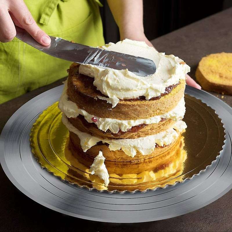 6Pcs-Cake Decorating Supplies Cake Turntable Rotating Cake Stand DIY Set Spatula Scraper