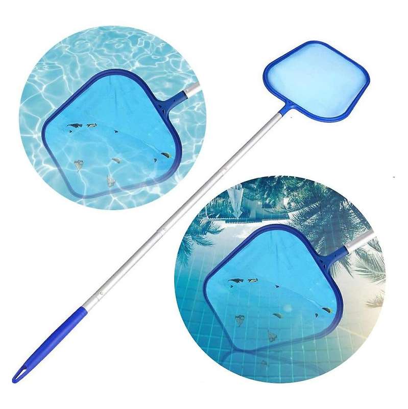 6-piece Swimming Pool Skimmer Net Telescopic Pole Leaf Skimmer Net Swimming Pool Cleaner Supplies H