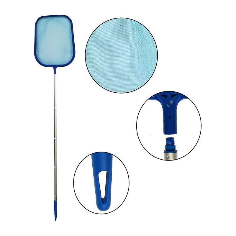 6-piece Swimming Pool Skimmer Net Telescopic Pole Leaf Skimmer Net Swimming Pool Cleaner Supplies H