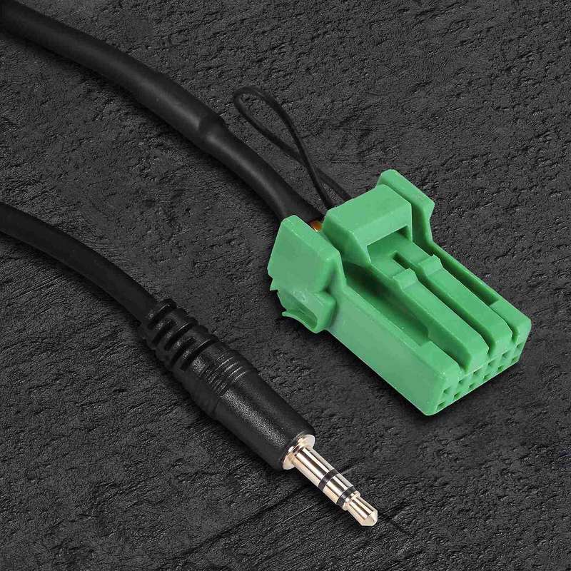 6pin Green Connector Stereo 3.5mm Jack Audio Aux-in Mp3 Cable Wire for Honda Jazz Fit 2002-2006