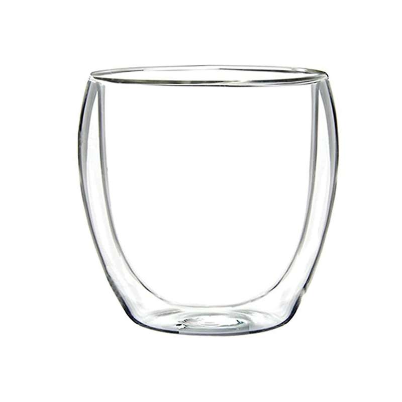 6-Piece Espresso Cup Double-Layer Insulated Espresso Cup Glass Coffee Cup