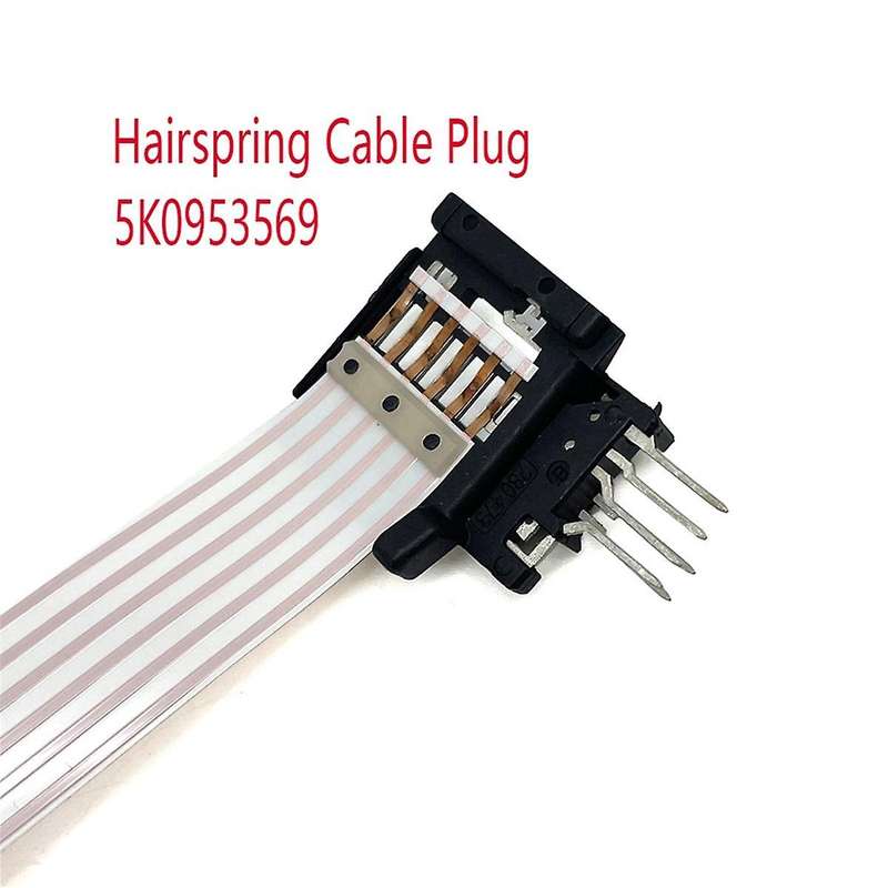 6-pin Hairspring Cable Plug Cruise Control Module Coil Spiral Cable Interface for Golf Mk6 5k095356