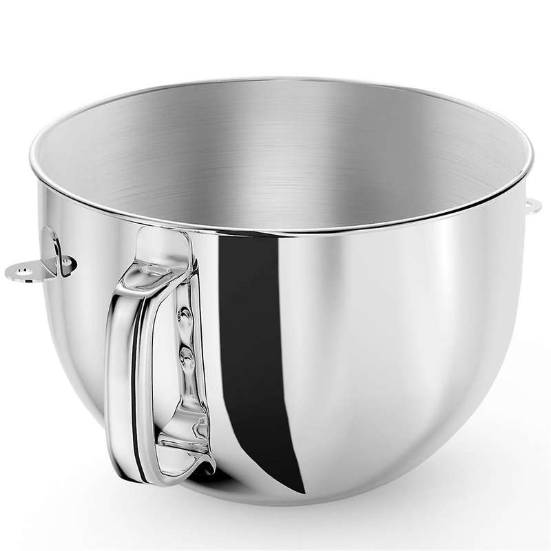 6QT Stainless Steel Mixer Bowl for Stand Mixers, Kitchen Aid Mixing Bowl for 6QT Tilt-Head Mixer wit