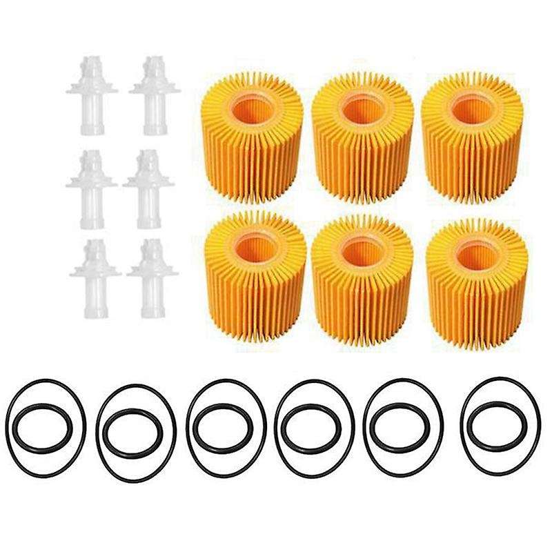 6Sets Oil Filter Kits for Highlander Sienna Venza 04152-YZZA1 04152-31090