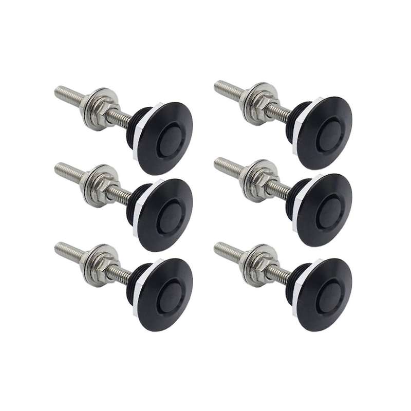 6set 1.25inch Aluminum Vehicle Hood Pins-quick Release Lock Latch Bumper, License Plate Lock Clip, P
