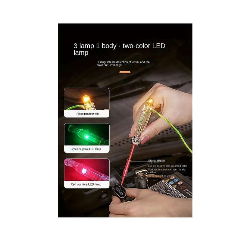 6v-24v Car Test Polarity Pen Circuit Test Led Light Supply Voltage Scanning Probe Multifunctional C