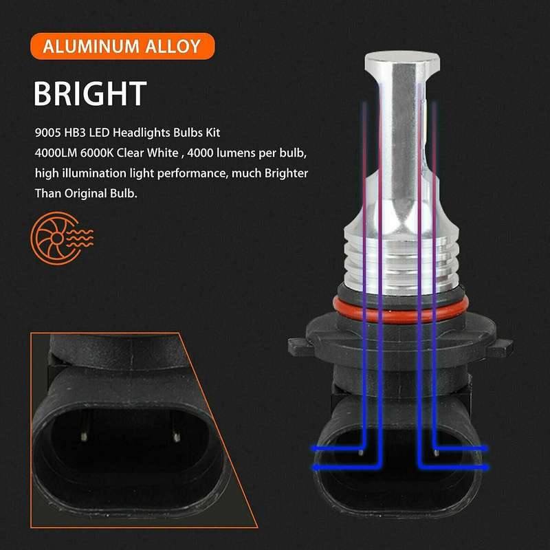 6X Combo H11 9005 H16 LED Headlight Conversion Kit High Low Beam Fog Light 6000K