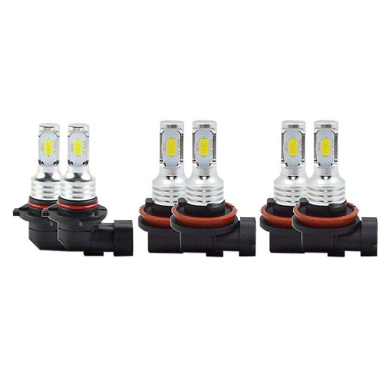 6X Combo H11 9005 H16 LED Headlight Conversion Kit High Low Beam Fog Light 6000K
