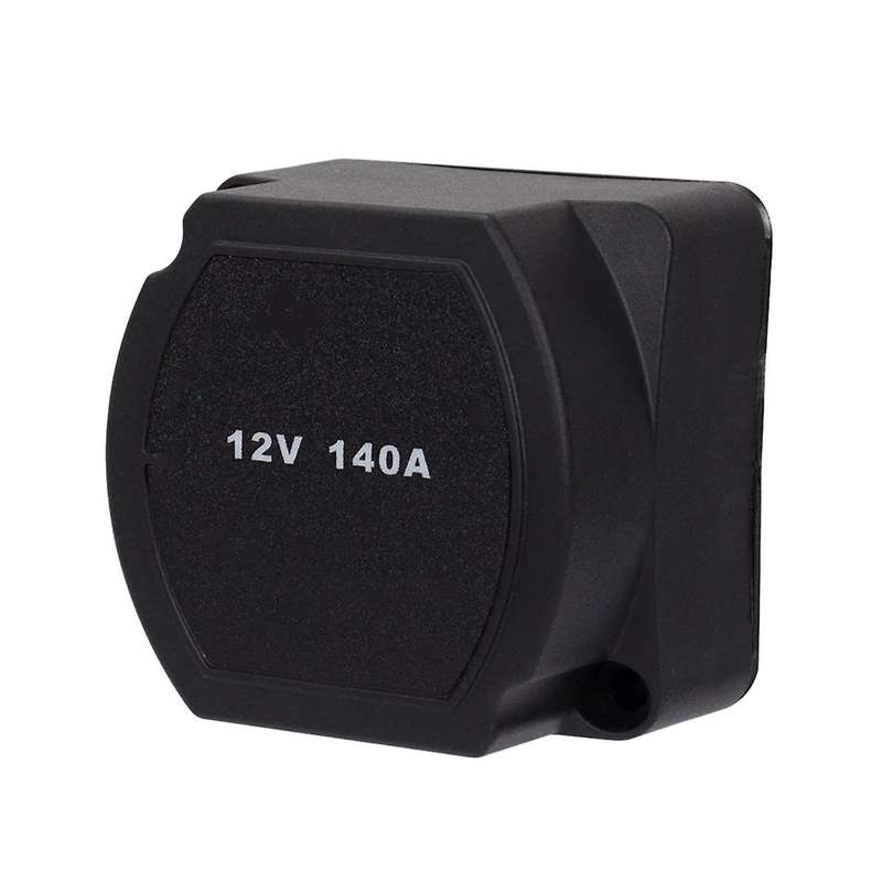 6-way Fuse Box Dual Battery Isolator Kit with 12v 140amp Voltage Sensitive Relay Charger for Truck